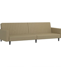 Schlafsofa 2-Sitzer Cappuccino-Braun Kunstleder