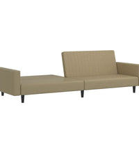 Schlafsofa 2-Sitzer Cappuccino-Braun Kunstleder