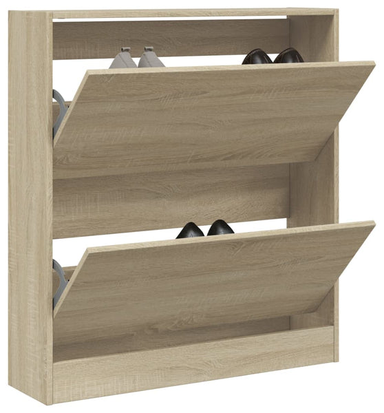 Schuhschrank Sonoma-Eiche 80x21x87,5 cm Holzwerkstoff