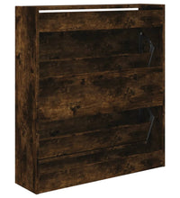 Schuhschrank Räuchereiche 80x21x87,5 cm Holzwerkstoff