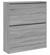 Schuhschrank Grau Sonoma 80x21x87,5 cm Holzwerkstoff