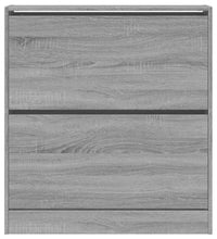 Schuhschrank Grau Sonoma 80x21x87,5 cm Holzwerkstoff