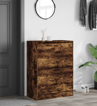 Schuhschrank mit 2 Klappen Räuchereiche 80x42x108 cm