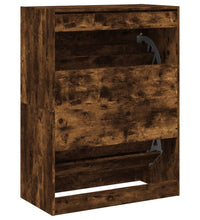 Schuhschrank mit 2 Klappen Räuchereiche 80x42x108 cm