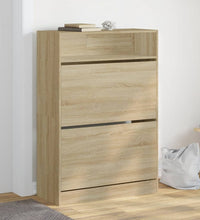 Schuhschrank mit 2 Klappen Sonoma-Eiche 80x34x116 cm