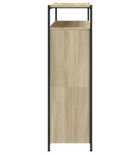 Schuhschrank mit 4 Klappen Sonoma-Eiche 100x34x112 cm