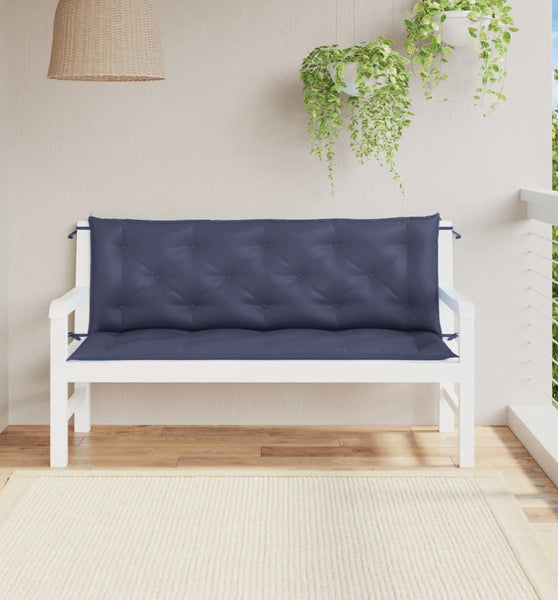 Gartenbank-Auflagen 2 Stk. Marineblau 150x50x7 cm Oxford-Gewebe