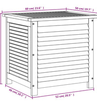 Gartenbox mit Lüftungsschlitzen 60x50x56 cm Massivholz Akazie