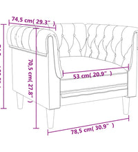 Chesterfield-Sessel Dunkelgrau Stoff