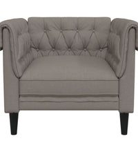 Chesterfield-Sessel Taupe Stoff