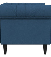 Chesterfield-Sessel Blau Stoff