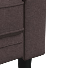 Chesterfield-Sofa 2-Sitzer Dunkelbraun Stoff