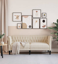 2-Sitzer-Sofa Chesterfield Leinen