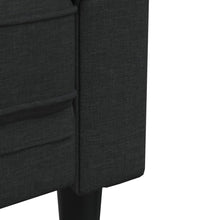 Chesterfield-Sofa 3-Sitzer Schwarz Stoff