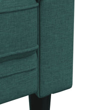 Chesterfield-Sofa 3-Sitzer Dunkelgrün Stoff