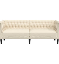 3-Sitzer-Sofa Chesterfield Leinen