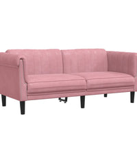 Sofa 2-Sitzer Rosa Samt