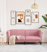Sofa 2-Sitzer Rosa Samt