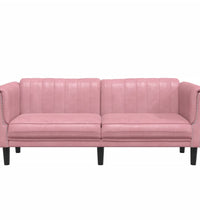 Sofa 2-Sitzer Rosa Samt