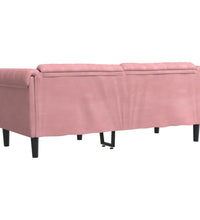 Sofa 2-Sitzer Rosa Samt