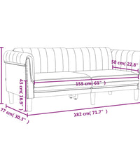 Sofa 2-Sitzer Rosa Samt