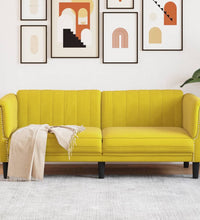 Sofa 2-Sitzer Gelb Samt