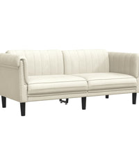 Sofa 2-Sitzer Creme Samt
