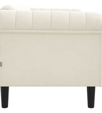 Sofa 2-Sitzer Creme Samt