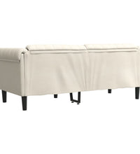 Sofa 2-Sitzer Creme Samt