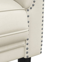 Sofa 2-Sitzer Creme Samt