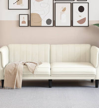Sofa 2-Sitzer Creme Samt