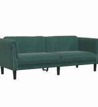 Sofa 3-Sitzer Dunkelgrün Samt