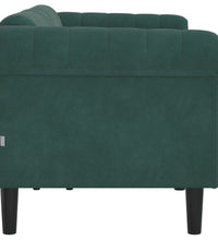 Sofa 3-Sitzer Dunkelgrün Samt