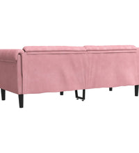 Sofa 3-Sitzer Rosa Samt