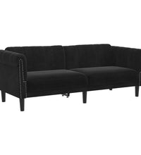 Sofa 3-Sitzer Schwarz Samt