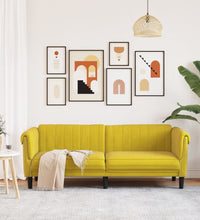 Sofa 3-Sitzer Gelb Samt