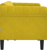 Sofa 3-Sitzer Gelb Samt