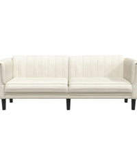 Sofa 3-Sitzer Creme Samt