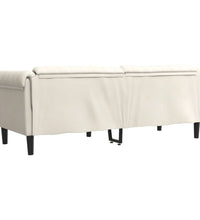 Sofa 3-Sitzer Creme Samt