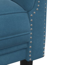 Sofa 3-Sitzer Blau Samt