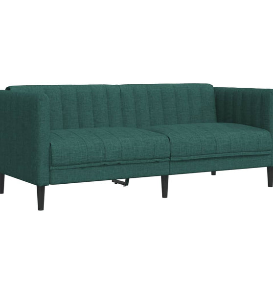 Sofa 2-Sitzer Dunkelgrün Stoff