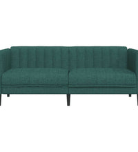 Sofa 2-Sitzer Dunkelgrün Stoff