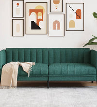 Sofa 2-Sitzer Dunkelgrün Stoff