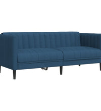 Sofa 2-Sitzer Blau Stoff