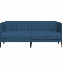 Sofa 2-Sitzer Blau Stoff