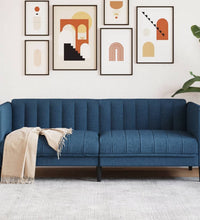 Sofa 2-Sitzer Blau Stoff