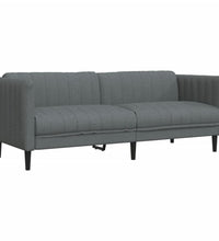 Sofa 3-Sitzer Dunkelgrau Stoff