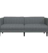 Sofa 3-Sitzer Dunkelgrau Stoff