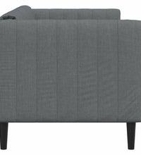 Sofa 3-Sitzer Dunkelgrau Stoff