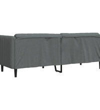 Sofa 3-Sitzer Dunkelgrau Stoff